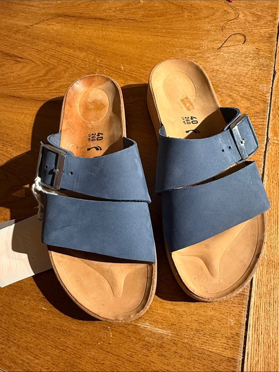 Papillio Shoes - Papillio Women's Navy Double Strap Slide Sandals